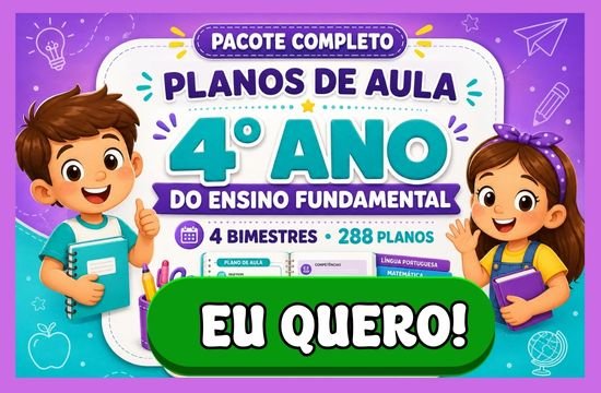 Pacote completo com 288 planos de aula do 4º ano