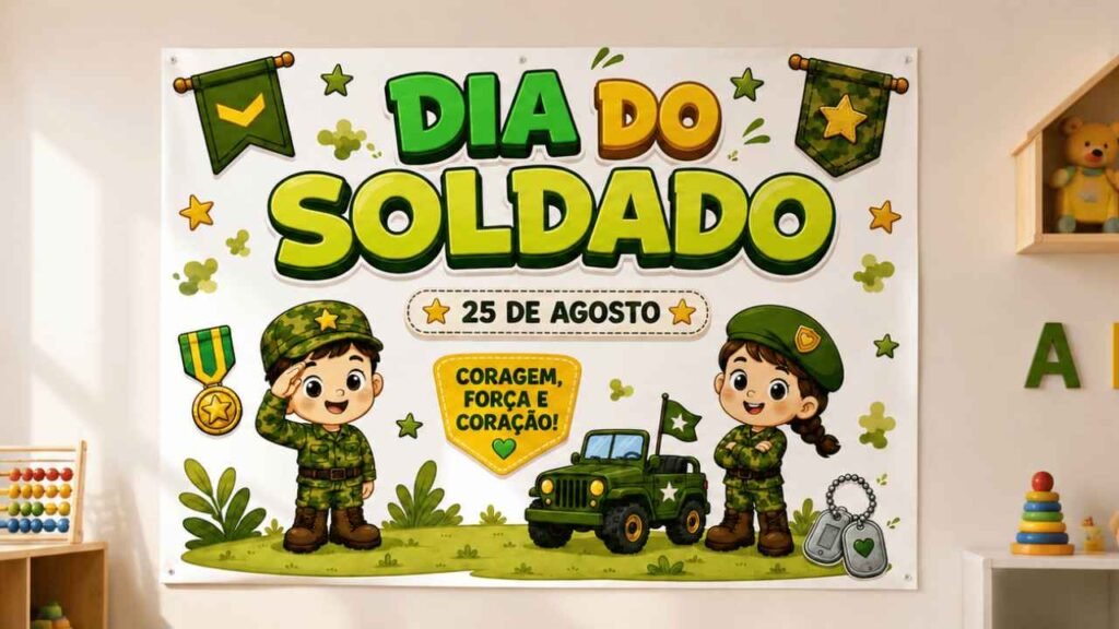 Cartaz Dia do Soldado Educação Infantil