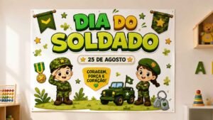 Cartaz Dia do Soldado Educação Infantil