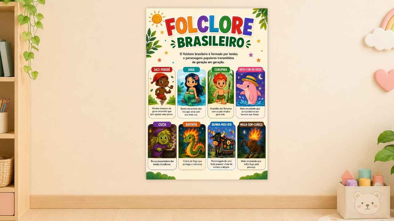 cartaz sobre folclore brasileiro para imprimir com pdf gratuito