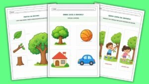 Atividades do Dia da Árvore para Educação Infantil com propostas de pintura, colagem e cuidado com a natureza