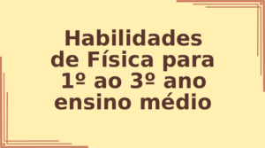 Habilidades de Física para 1º ao 3º ano ensino médio capa