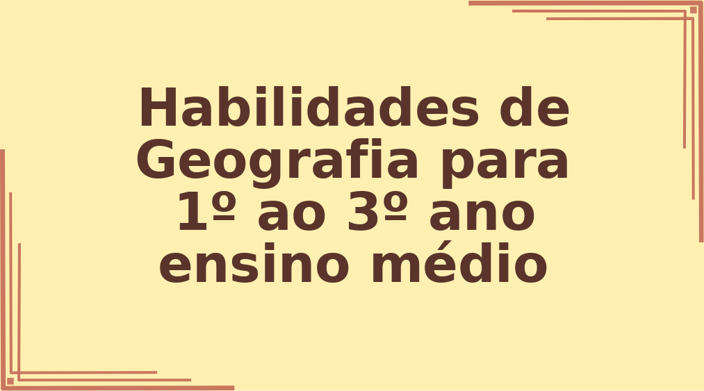 Habilidades de Geografia para 1º ao 3º ano ensino médio capa