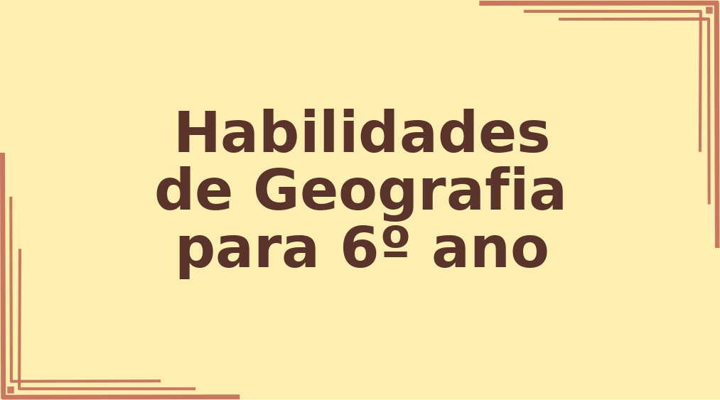 Habilidades de Geografia para 6º ano capa