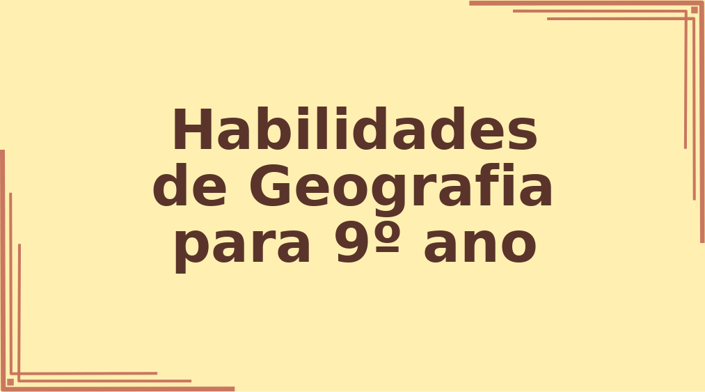 Habilidades de Geografia para 9º ano capa