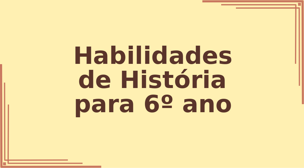 Habilidades de História para 6º ano capa