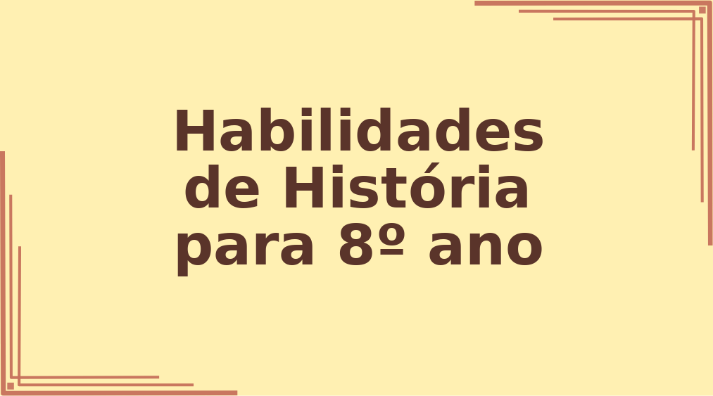 Habilidades de História para 8º ano capa