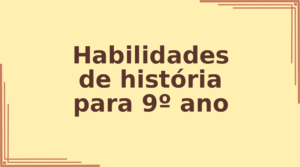 Habilidades de história para 9º ano capa