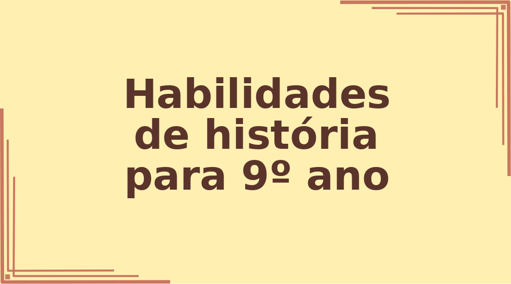 Habilidades de história para 9º ano capa