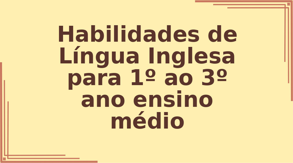 Habilidades de Língua Inglesa para 1º ao 3º ano ensino médio capa