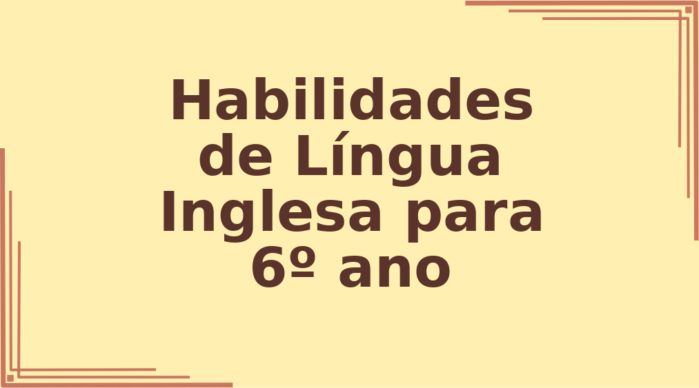 Habilidades de Língua Inglesa para 6º ano capa