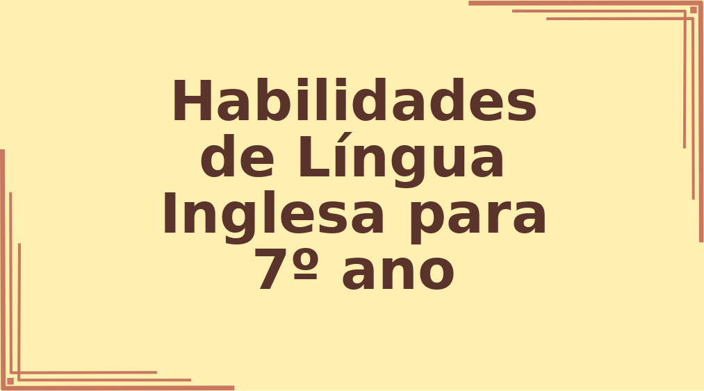 Habilidades de Língua Inglesa para 7º ano capa