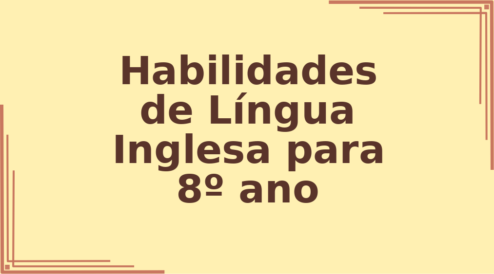Habilidades de Língua Inglesa para 8º ano capa