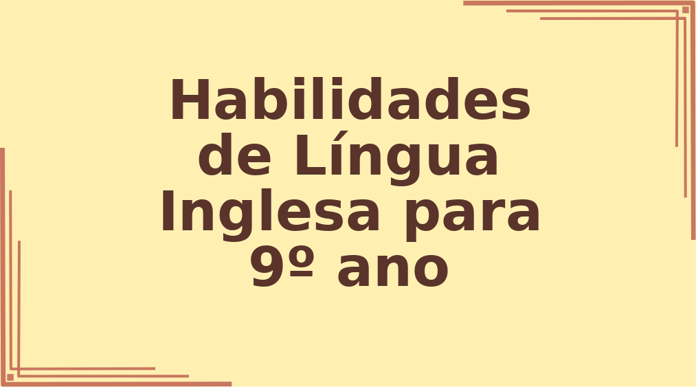 Habilidades de Língua Inglesa para 9º ano capa