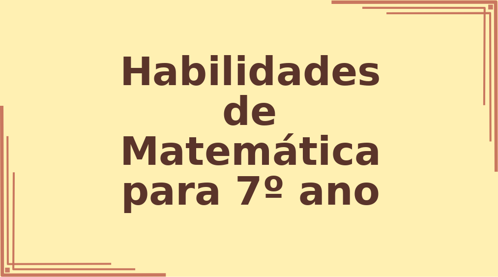 Habilidades de Matemática para 7º ano capa
