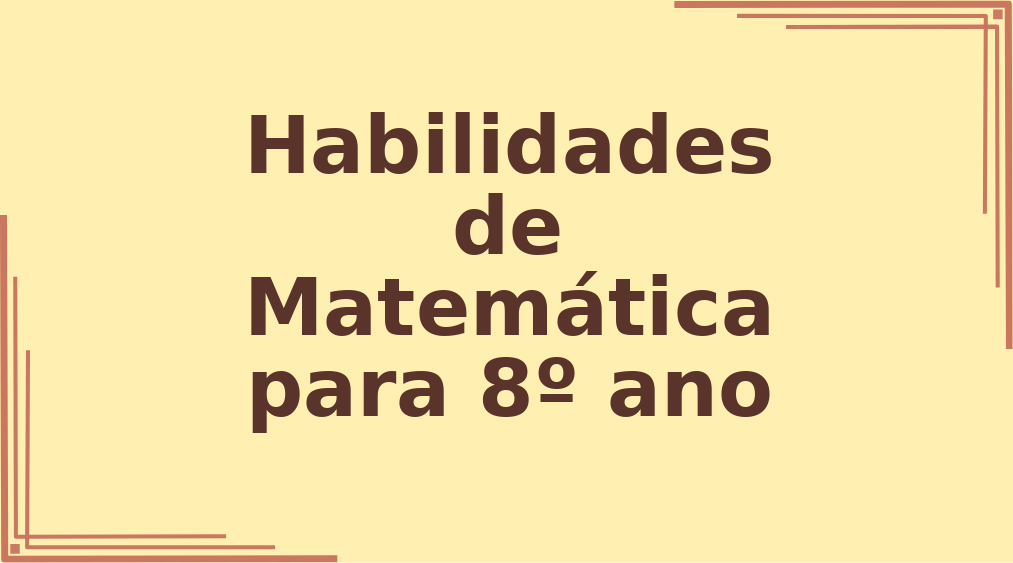 Habilidades de Matemática para 8º ano capa