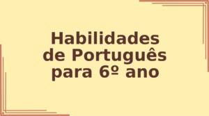 Habilidades de Português para 6º ano capa