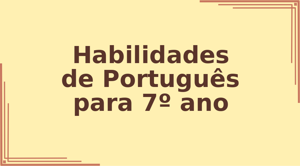 Habilidades de Português para 7º ano capa