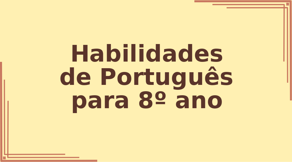 Habilidades de Português para 8º ano capa