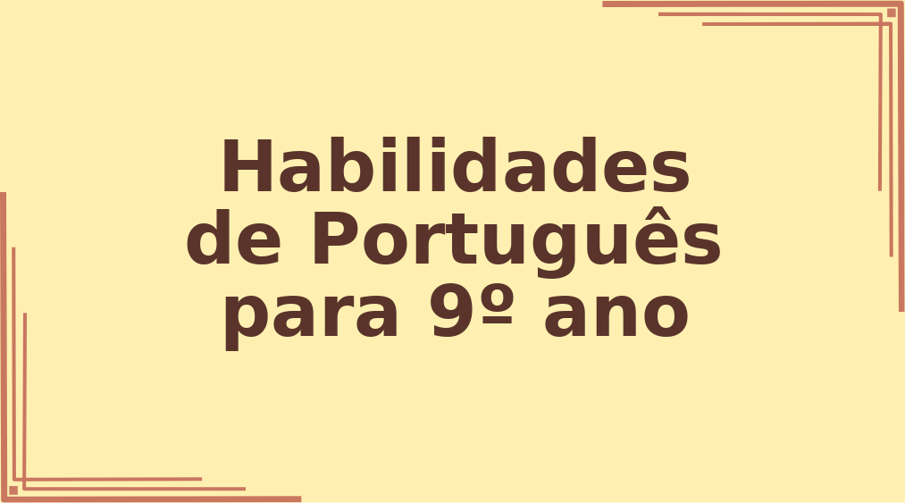 Habilidades de Português para 9º ano capa