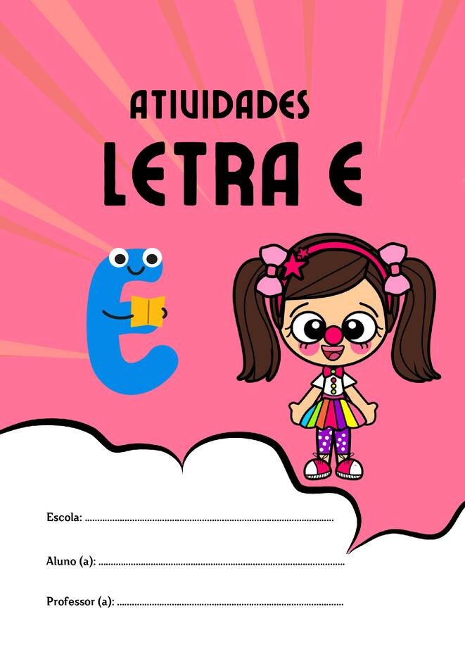 Atividades letra E para imprimir
