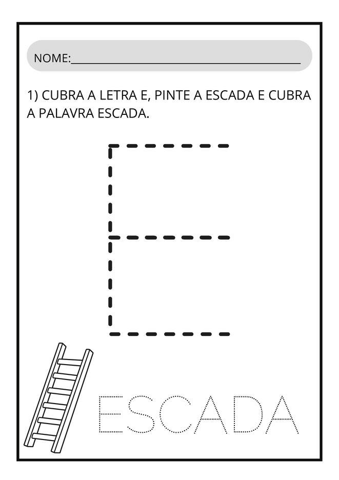 Atividades letra E para imprimir