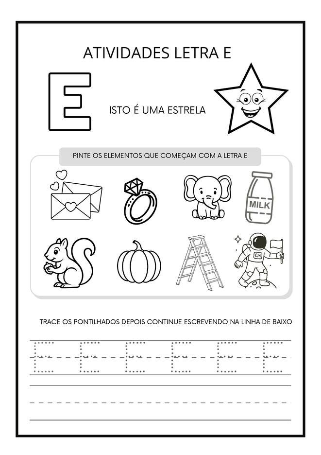Atividades letra E para imprimir