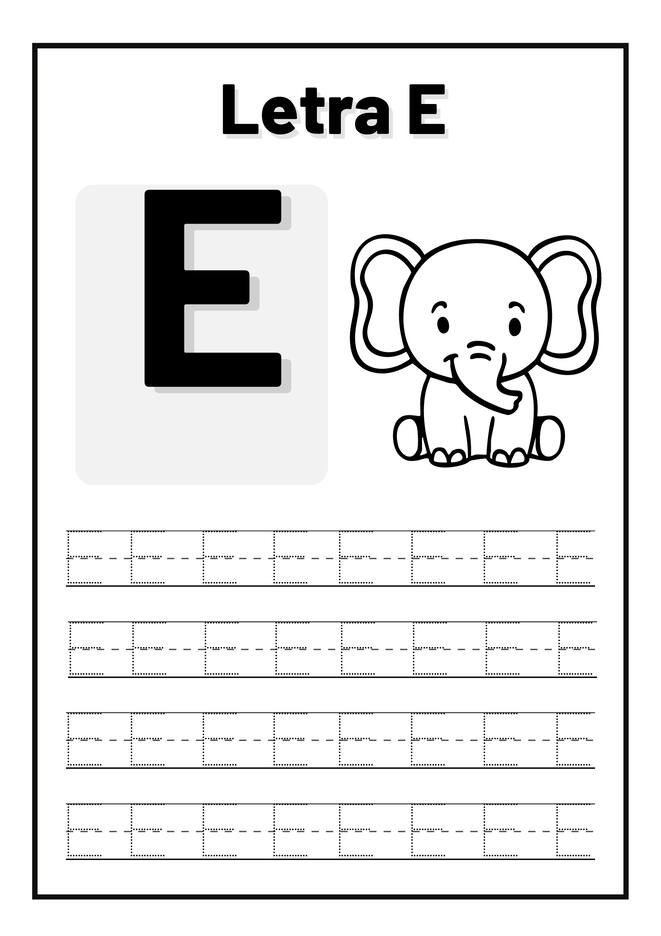 Atividades letra E para imprimir