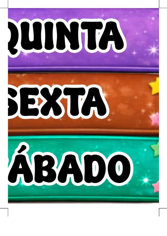 painel dias da semana