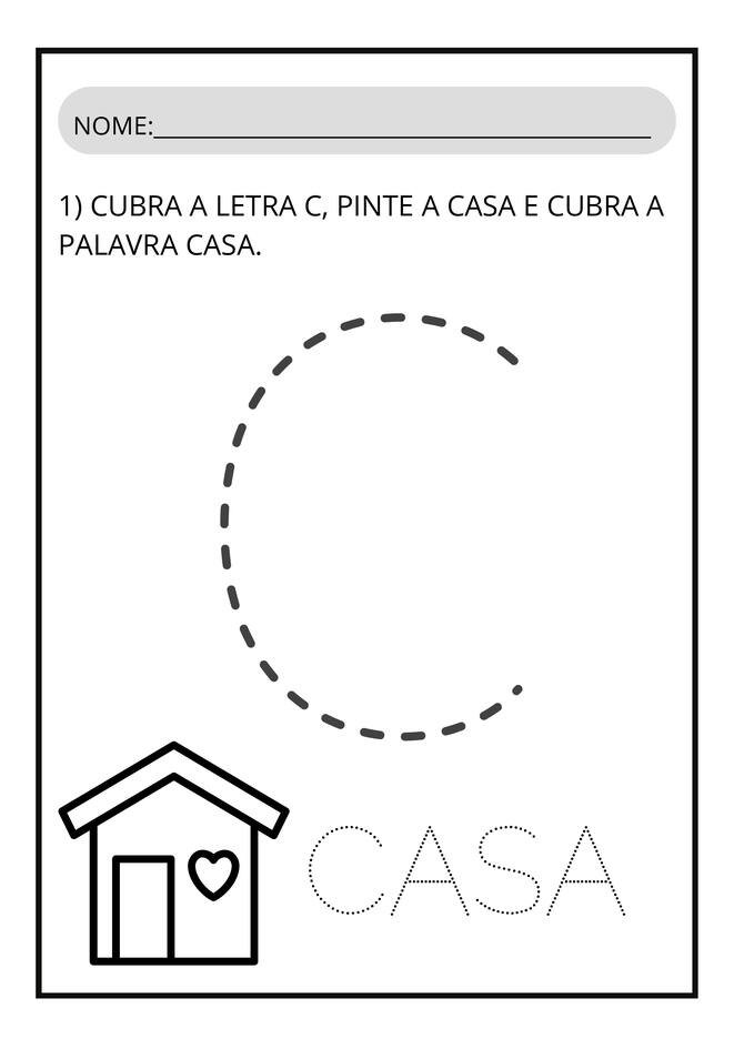 Atividades letra c para imprimir