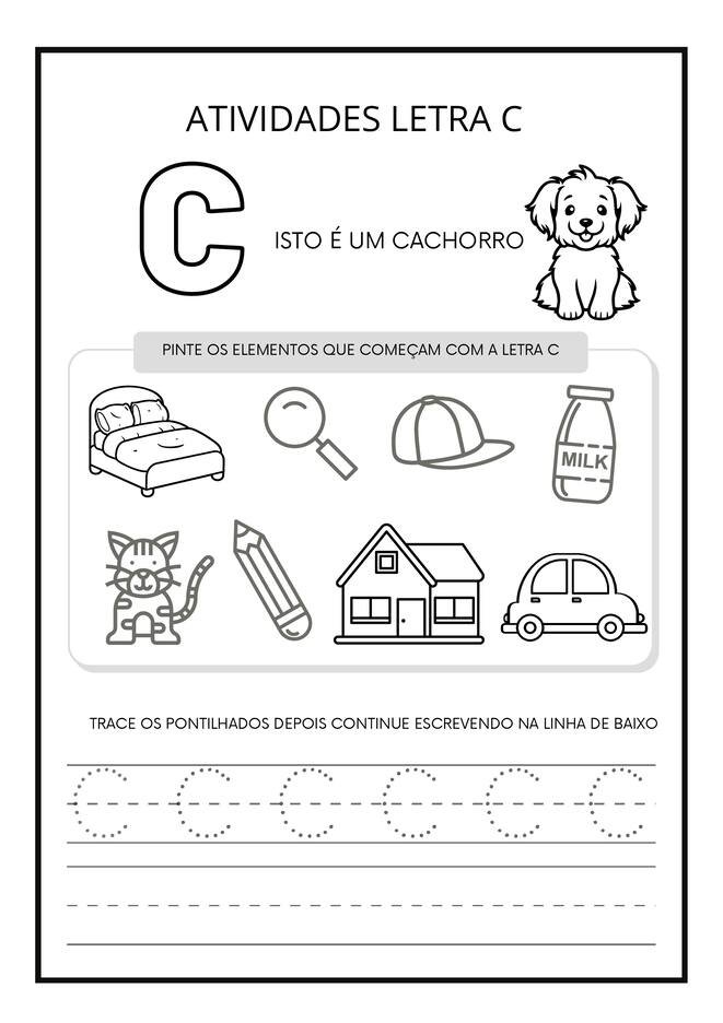 Atividades letra c para imprimir