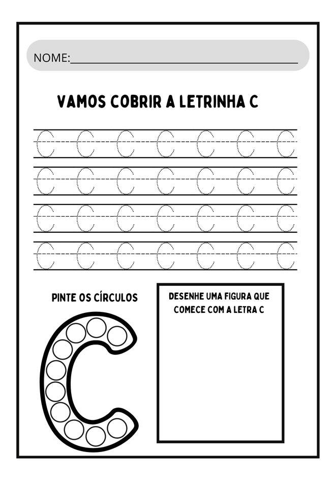 Atividades letra c para imprimir