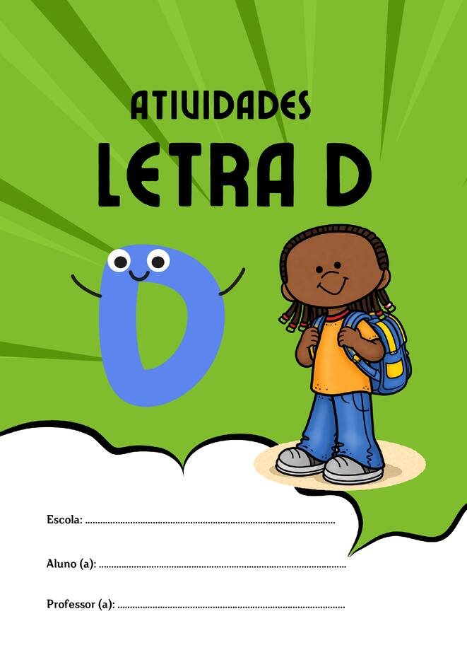 atividades letra D para imprimir