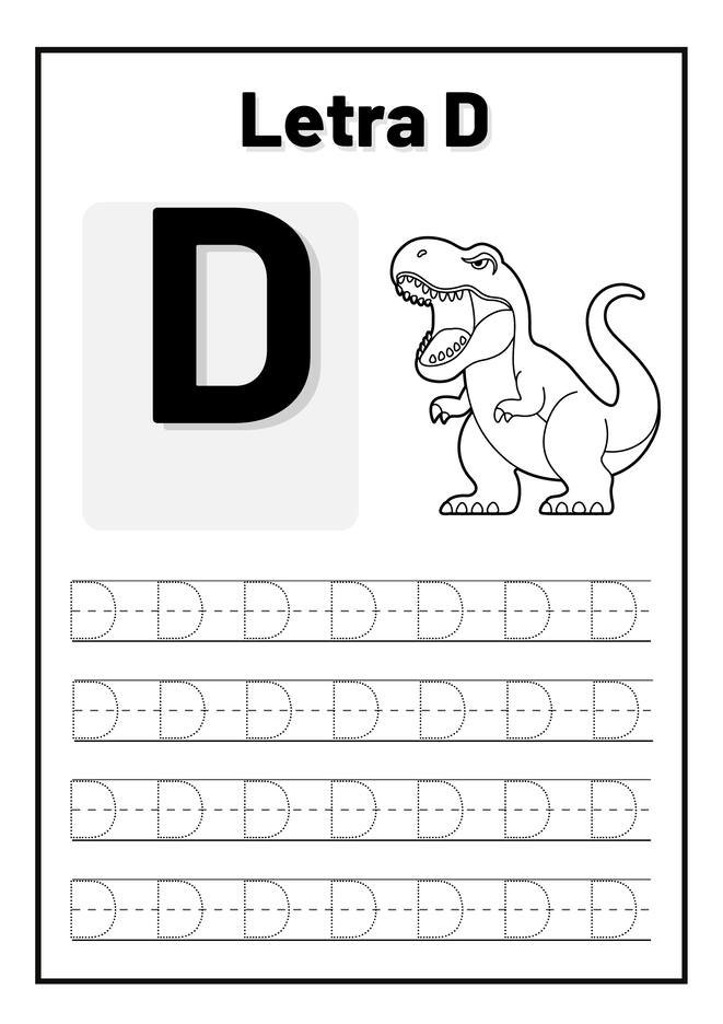 atividades letra D para imprimir