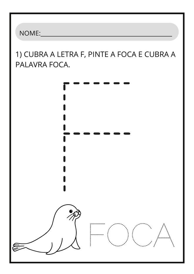 atividades letra F para imprimir