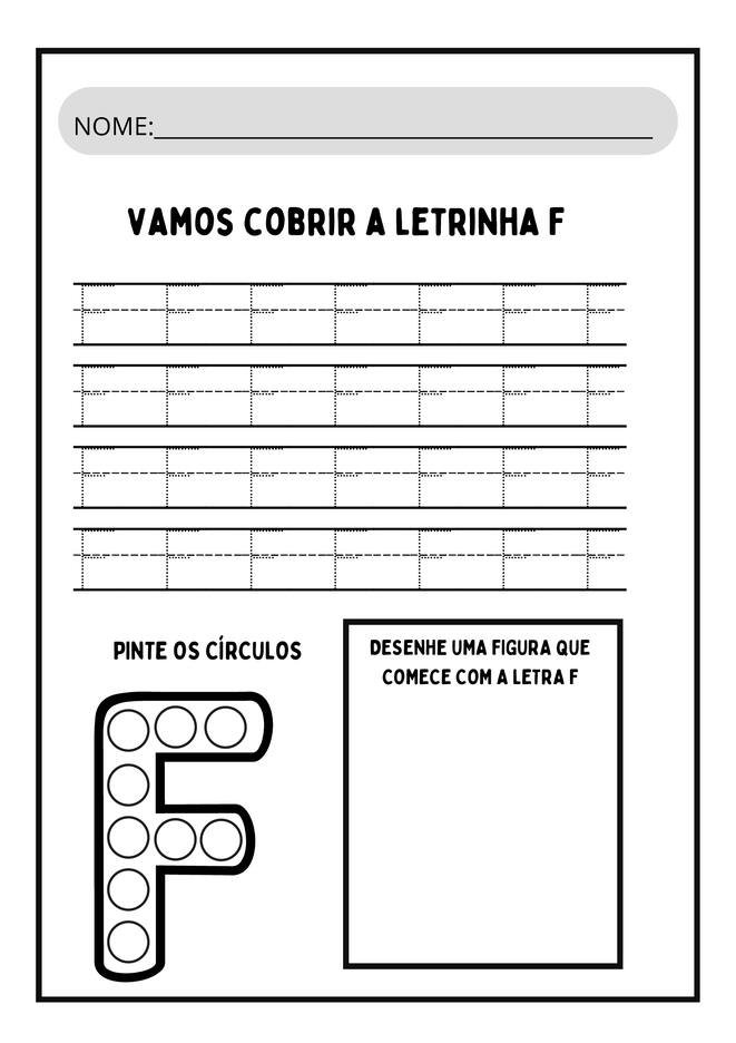 atividades letra F para imprimir