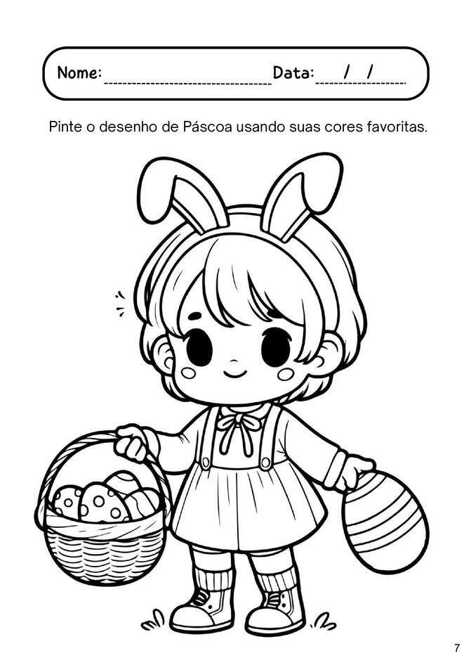 imagens de páscoa para colorir e coloridas para imprimir