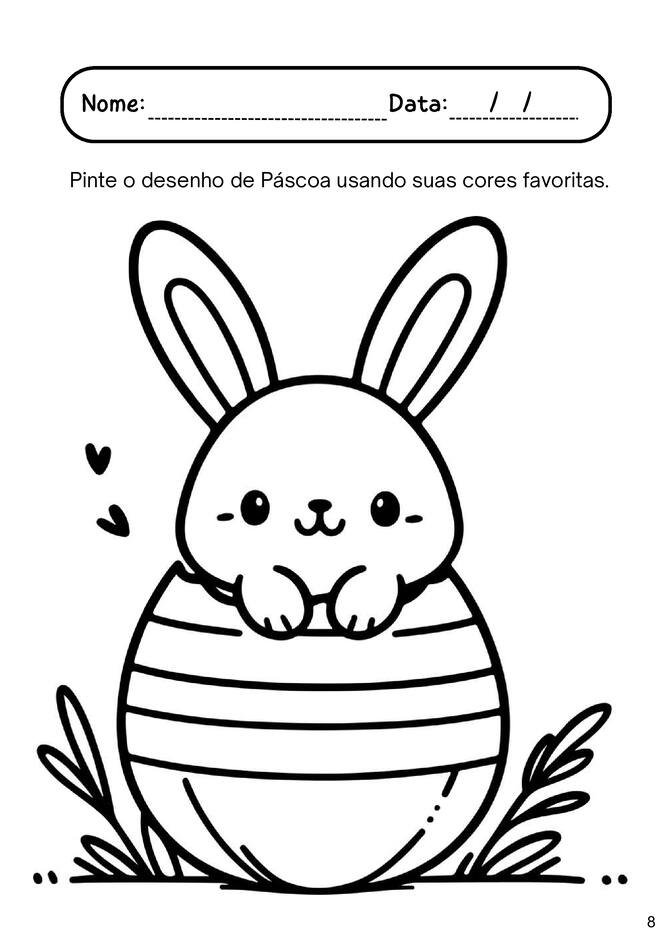 imagens de páscoa para colorir e coloridas para imprimir