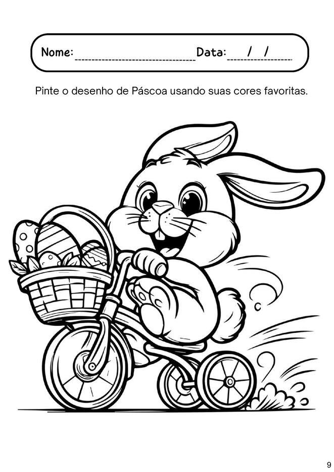 imagens de páscoa para colorir e coloridas para imprimir