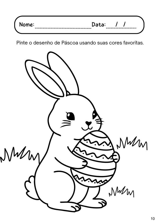 imagens de páscoa para colorir e coloridas para imprimir