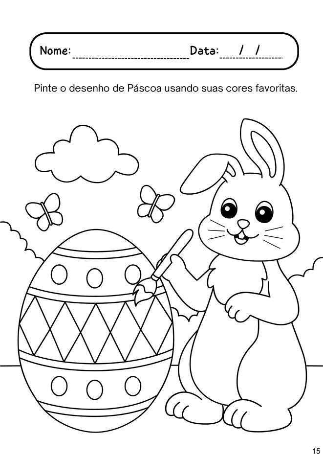 imagens de páscoa para colorir e coloridas para imprimir