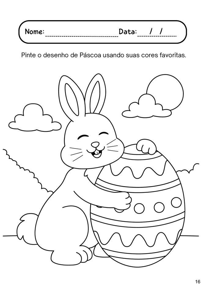 imagens de páscoa para colorir e coloridas para imprimir