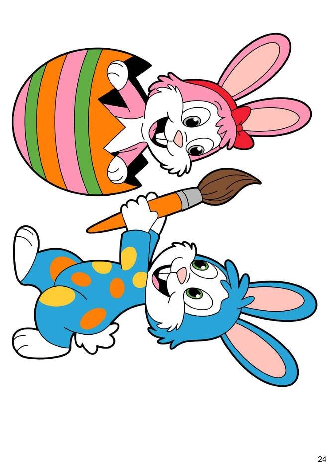 imagens de páscoa para colorir e coloridas para imprimir