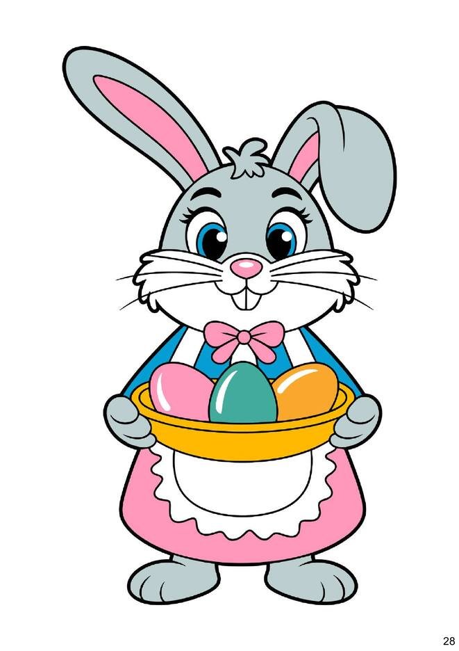 imagens de páscoa para colorir e coloridas para imprimir