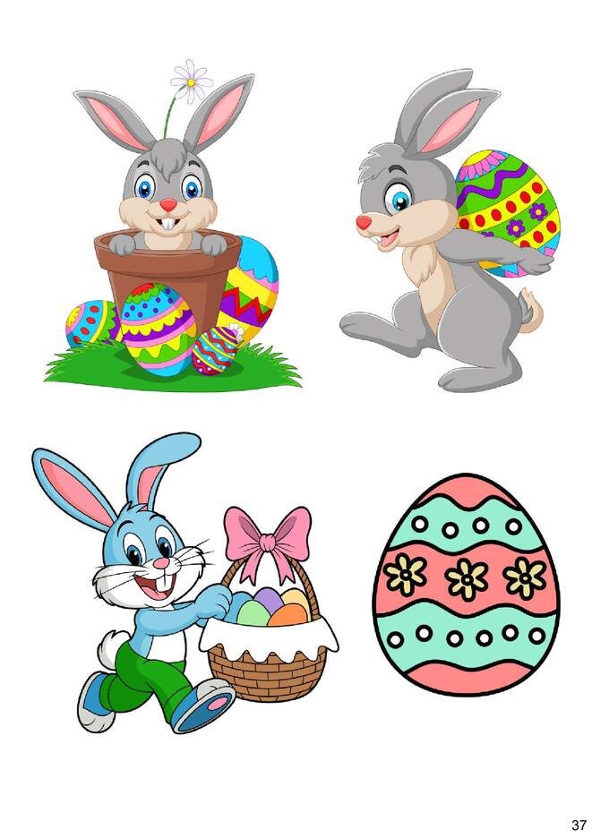 imagens de páscoa para colorir e coloridas para imprimir