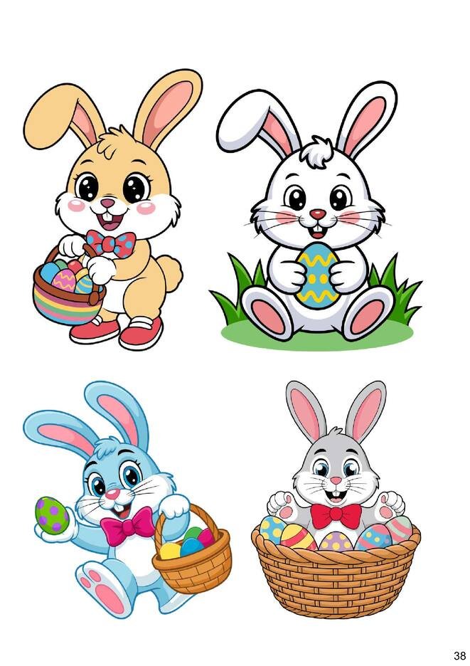 imagens de páscoa para colorir e coloridas para imprimir