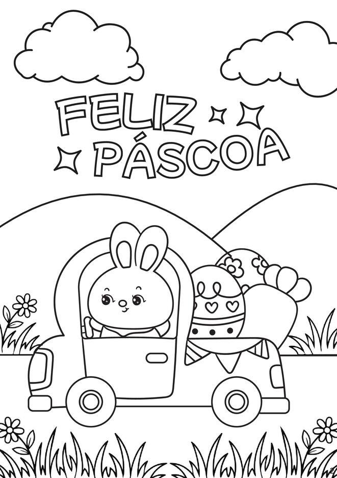 imagens de páscoa para colorir e coloridas para imprimir