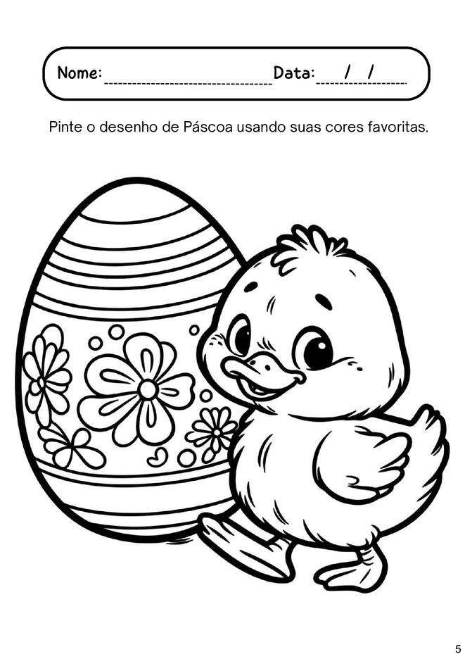imagens de páscoa para colorir e coloridas para imprimir