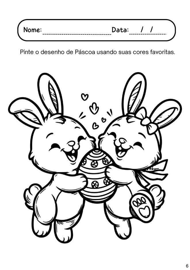 imagens de páscoa para colorir e coloridas para imprimir