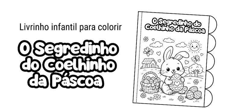 livrinho com história de páscoa para colorir